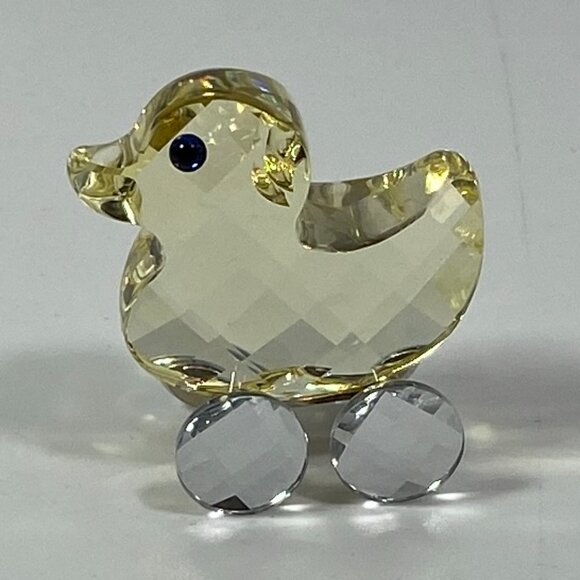 RARE Swarovski Crystal Lucy The Duck Rolling On Wheels Yellow #657107 Retired - Picture 8 of 10